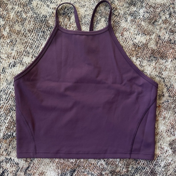 Lululemon wunder train high neck cross back tank, grape thistle - Picture 1 of 3